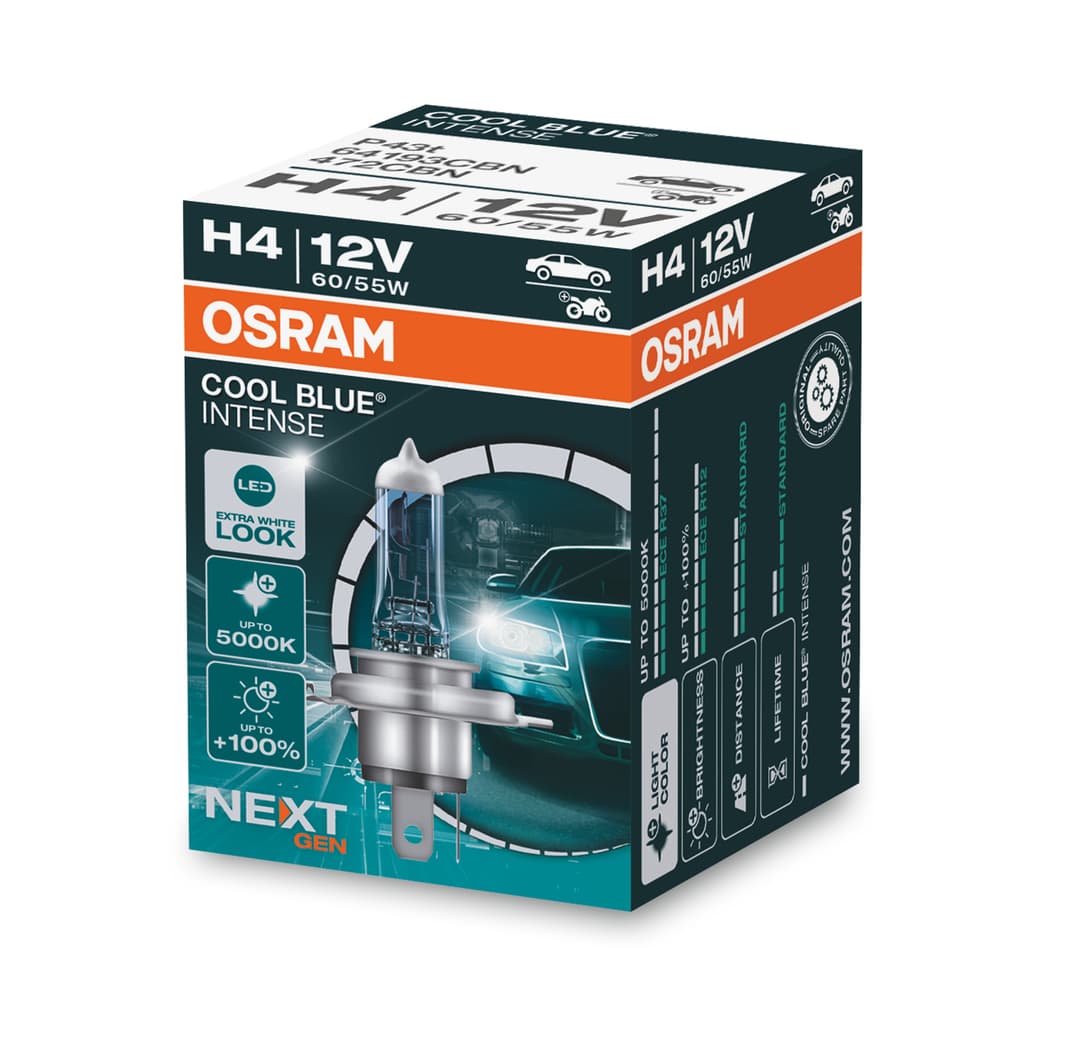 Osram Cool Blue H4 60/55W +100%