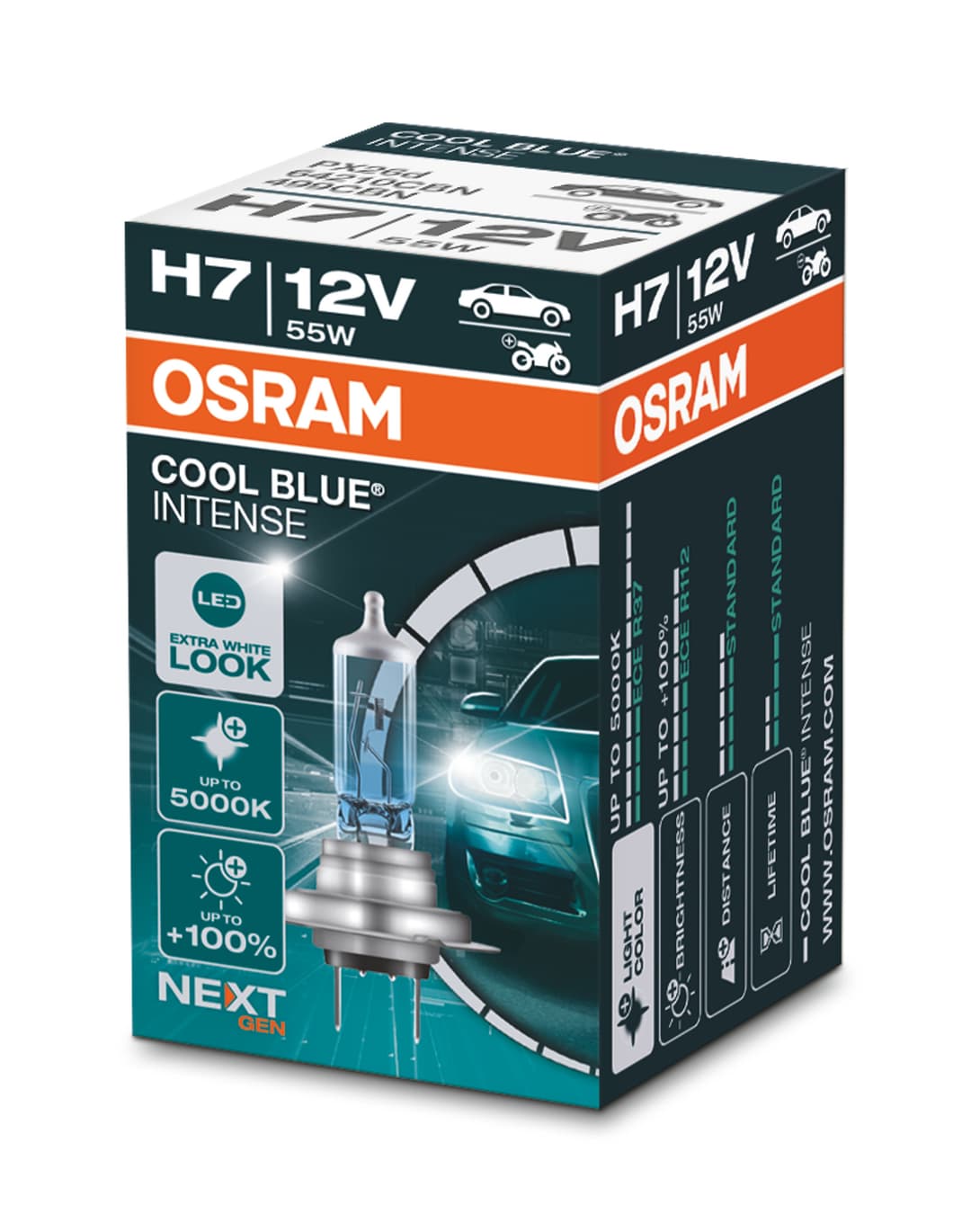Osram Cool Blue H7 55W +100%