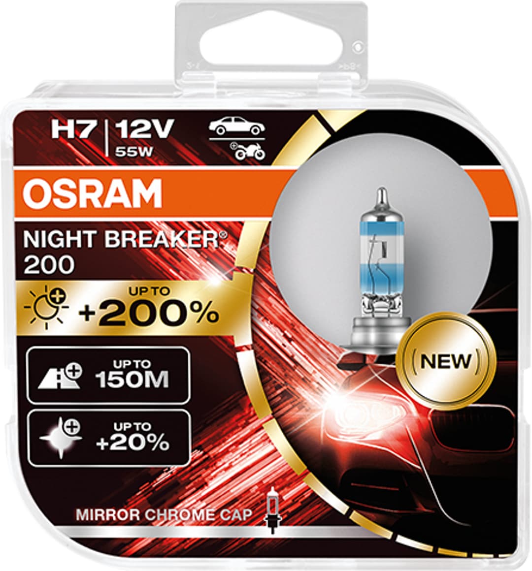 Osram Night Breaker H7 55W 200 Duo Boks 12V