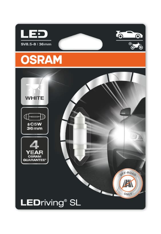 Osram C5W (36 mm) LEDriving SL White 6000K 12V Blister 1 st. 