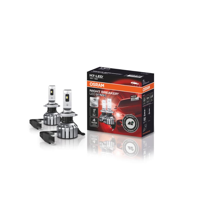 H7 16W NIGHT BREAKER LED +230% GEN2 Street Legal