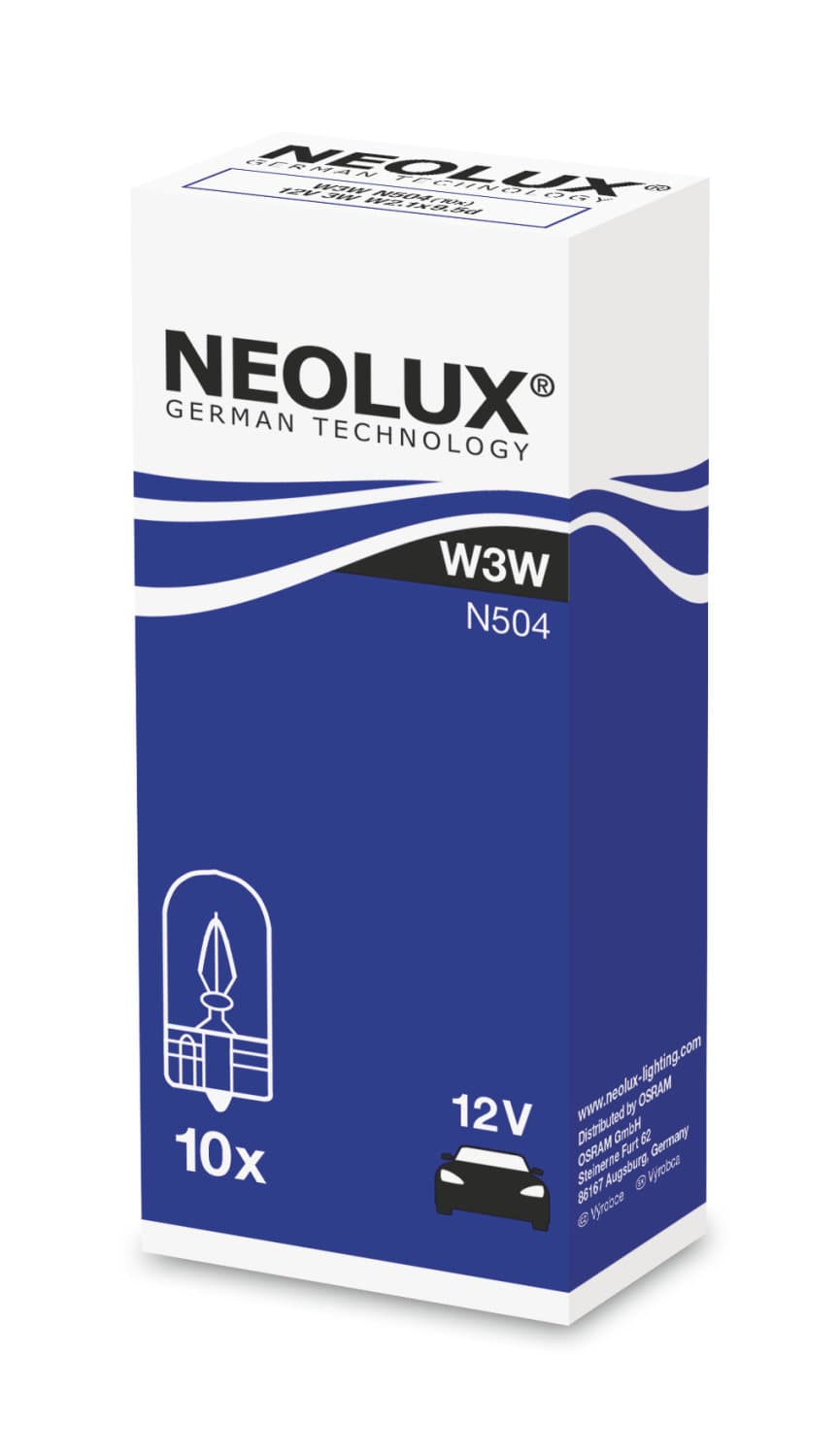 NEOLUX W3W 12V 3W W2,1x9,5d 1 St. 
