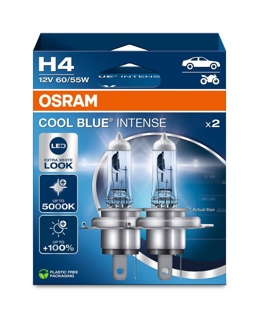 OSRAM H4 COOL BLUE® INTENSE NEXT GENERATION (2 stk)
