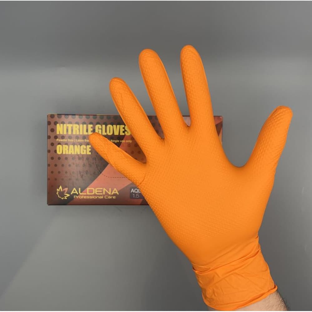 Aldena Orange Nitril Engangshansker Str. XL (50 stk.)